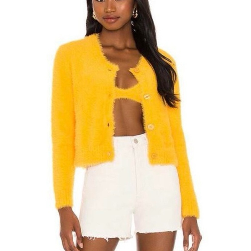 Frankie's Bikinis Yellow Cardigan Sweater